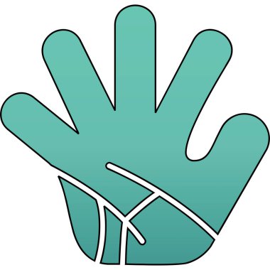 Mavi eldivenli eller