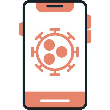 Akıllı telefon. Web simgesi basit illüstrasyon