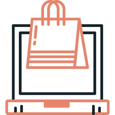 Alışveriş. Web simgesi basit illüstrasyon