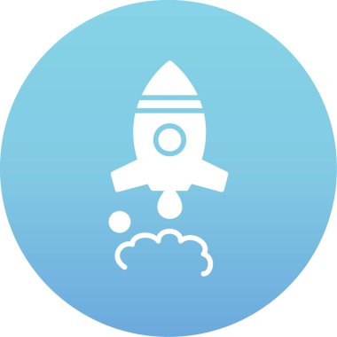 Uzay gemisi simgesi için vektör illüstrasyonu