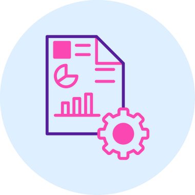 Veri analizi. Web simgesi basit illüstrasyon