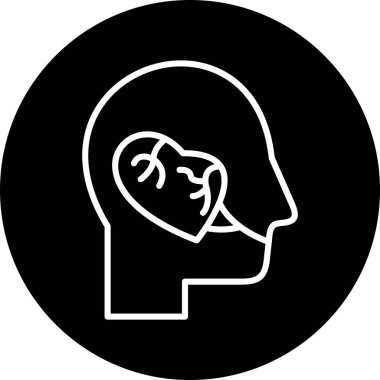 beyin ikonu vektör illüstrasyonu