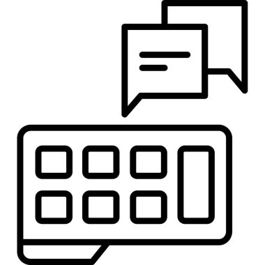 Konuş. Web simgesi basit illüstrasyon