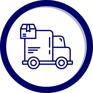 Kamyon. Web simgesi basit illüstrasyon