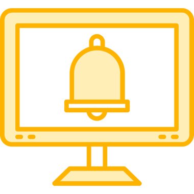 Ekranlı bilgisayar monitörü, vektör illüstrasyonu