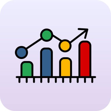 grafik simgesi izole edilmiş vektör çizimi