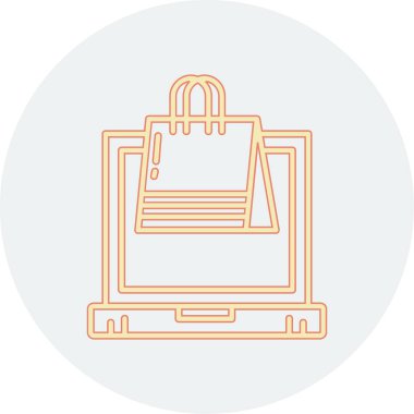 Çanta. Web simgesi basit illüstrasyon