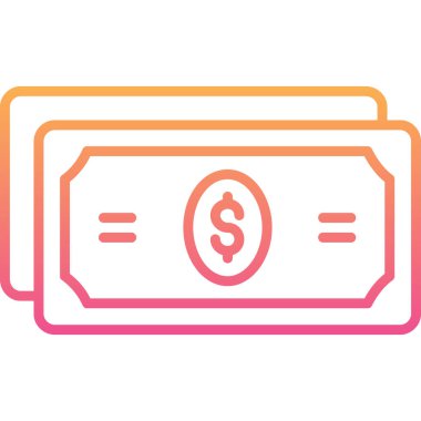 Dolar simgesi işareti ve sembolü beyaz arkaplanda izole edilmiş, dolar