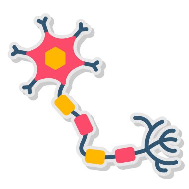 Düz stil izole edilmiş vektör illüstrasyonunda virüs simgesi