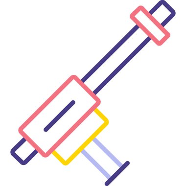 Boya silindiri ikonu. Web için roller vektör simgelerinin özet çizimi