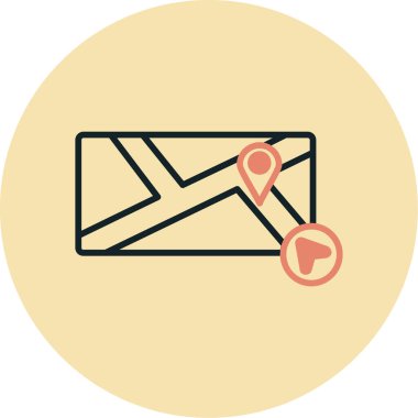 konumu simgesi harita, illüstrasyon vektör