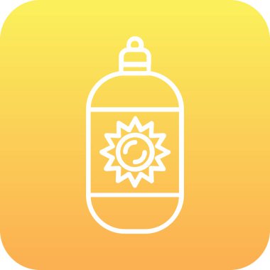 güzel güneş kremi vektör simgesi