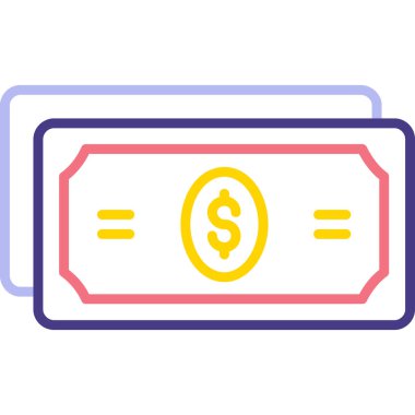 Dolar vektör simgesi modern basit illüstrasyon