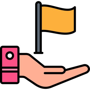 Dolu - özet biçiminde protesto bayrağı simgesi