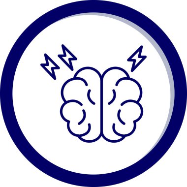 Moda Biçimli Beyin Simgesi İzole Arkaplan