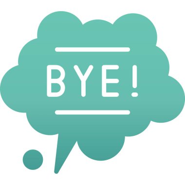 Güle güle. Web simgesi basit illüstrasyon