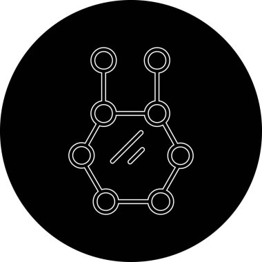 Çemberli bir molekülün vektör simgesi