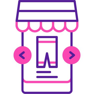 Dükkan. Web simgesi basit illüstrasyon