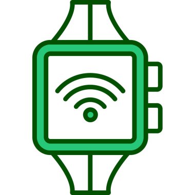 akıllı saat simgesi renk ana hatları vektörü