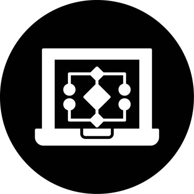 Bilgisayar simgesinin vektör illüstrasyonu