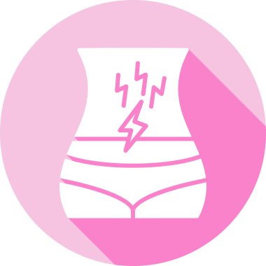 Beyaz ve pembe rengin pembe ve beyaz simgesi.