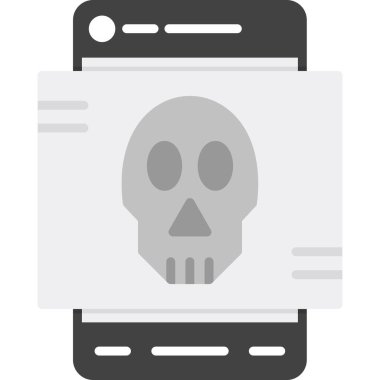 kafatası simgesi, vektör illüstrasyonu