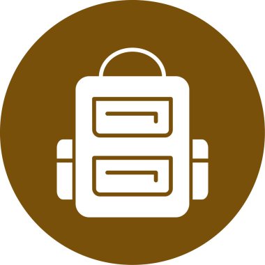 Çanta. Web simgesi basit illüstrasyon