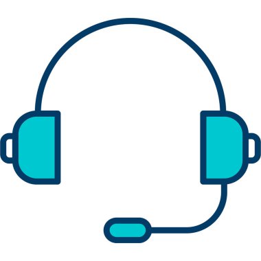 kulaklık vektör simgesi modern basit illüstrasyon