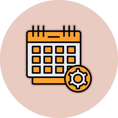 Takvim simgesi vektör illüstrasyonu