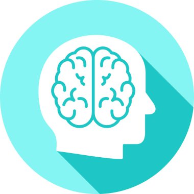 beyin ikonu vektör illüstrasyonu