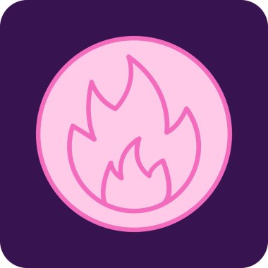 Yangın. Web simgesi basit illüstrasyon