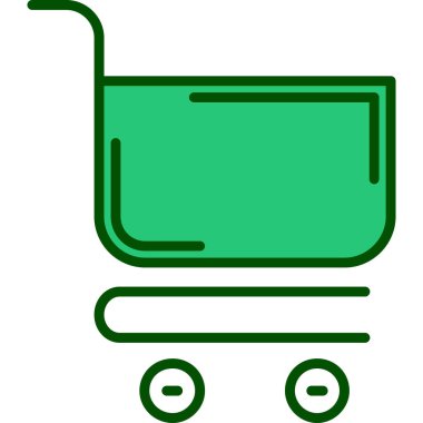 Alışveriş arabası ikon vektör illüstrasyonu