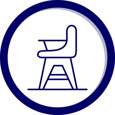 Sandalye. Web simgesi basit illüstrasyon