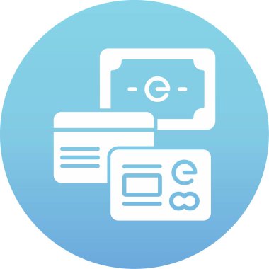 Kredi kartıyla. Basit resimleme