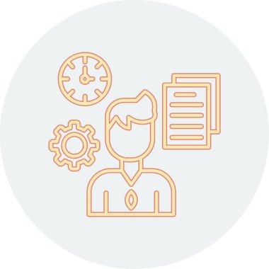 yönetim düz ikon vektör illüstrasyonu