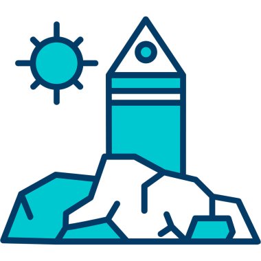 Volkan simgesi vektör illüstrasyonu