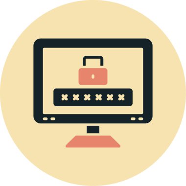 parola simgesi, vektör çizimi