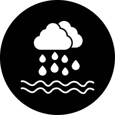 Bir bulut simgesinin vektör illüstrasyonu