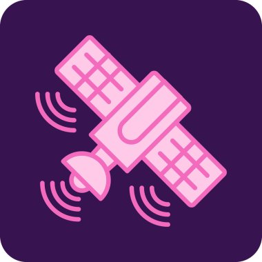 Uydu Simgesi, vektör illüstrasyonu