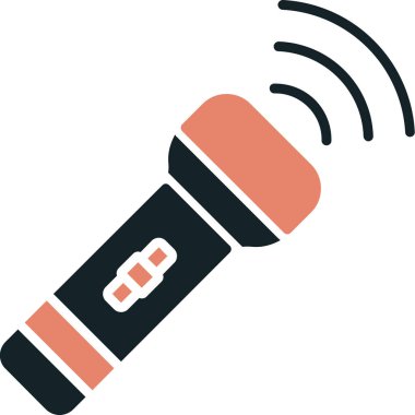 Radyo mikrofon vektör simgesi