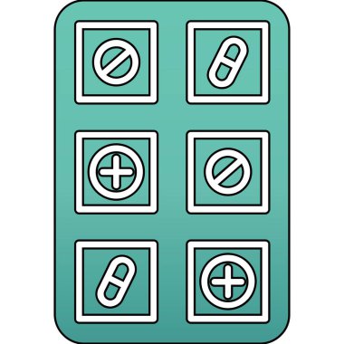 Tıbbi hap tableti. Web simgesi