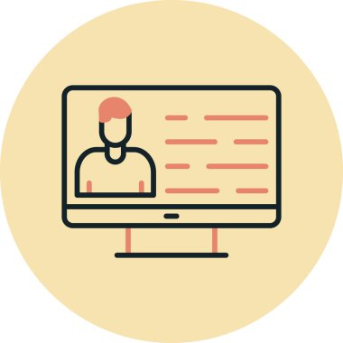 Bilgisayar. Web simgesi basit illüstrasyon