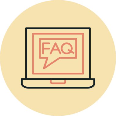 faq web vektör simgesi