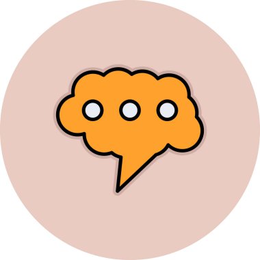 Sohbet simgesi vektör illüstrasyonu