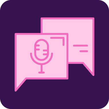 Konuş. Web simgesi basit illüstrasyon