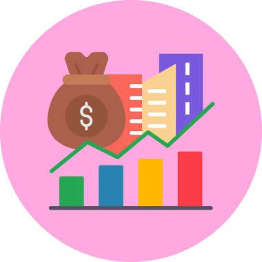 Paranın vektör tasarımı ve finans logosu