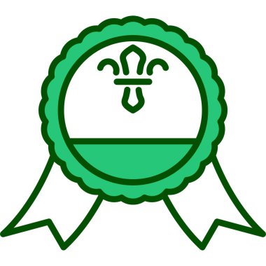 Madalya simgesi, vektör illüstrasyonu