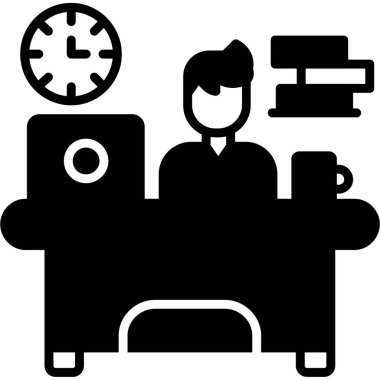 ofis simgesi, vektör illüstrasyonu