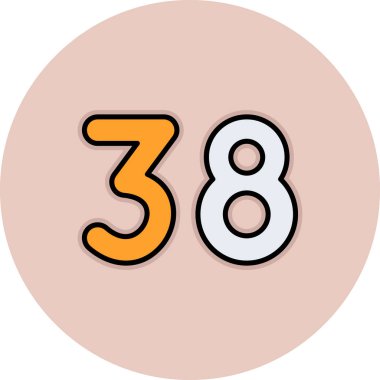 Sekiz numaralı simge vektör çizimi