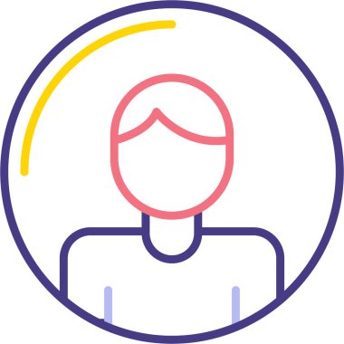 Adamım. Web simgesi basit illüstrasyon